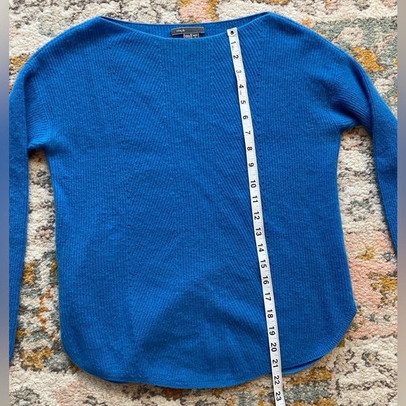 Vince Ribbed Boat Neck Sweater 100% Cashmere - Picture 12 of 12